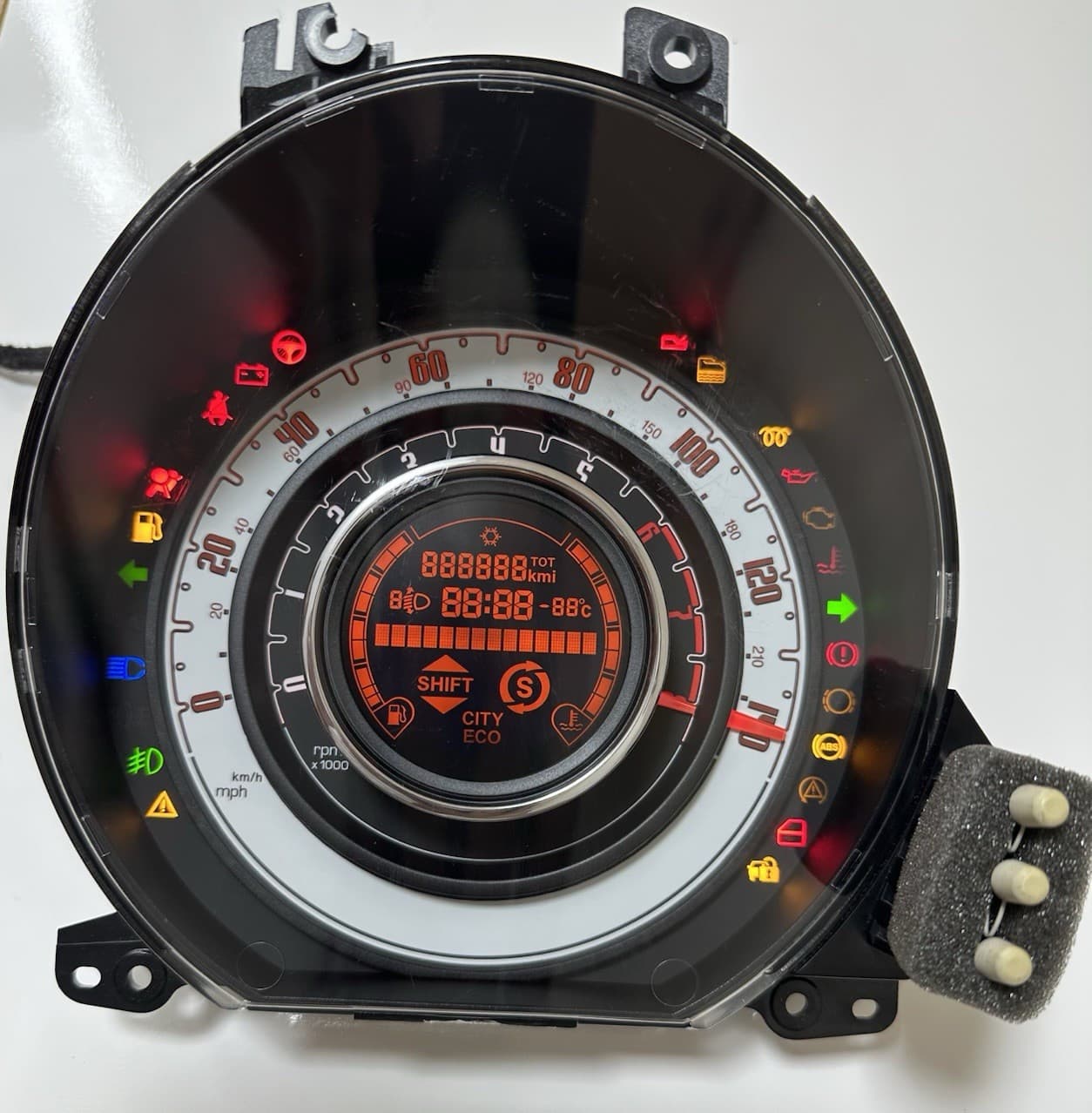 735527213/503005216201 Fiat 500 Instrument Cluster (2011, 33k miles), Foto 1 von 10