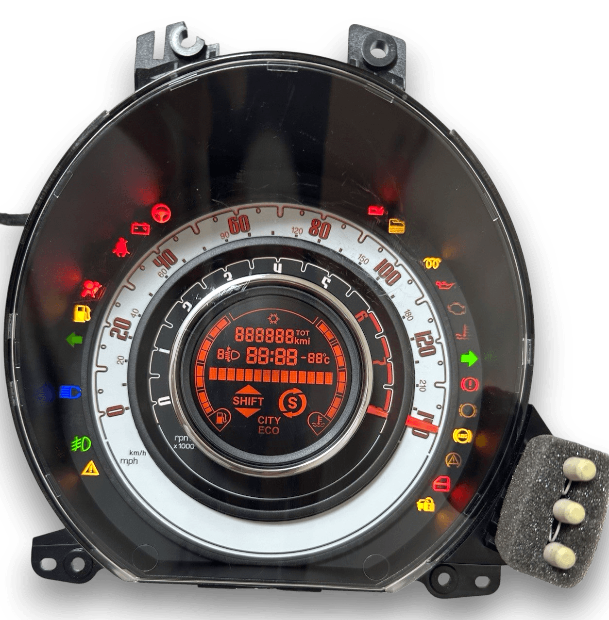 735527213/503005216201 Fiat 500 Instrument Cluster (2011, 33k miles), Foto 1 von 10